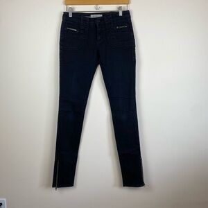 Stella McCartney Y2K Low-Rise Super Skinny Distressed Faded Black Jeans